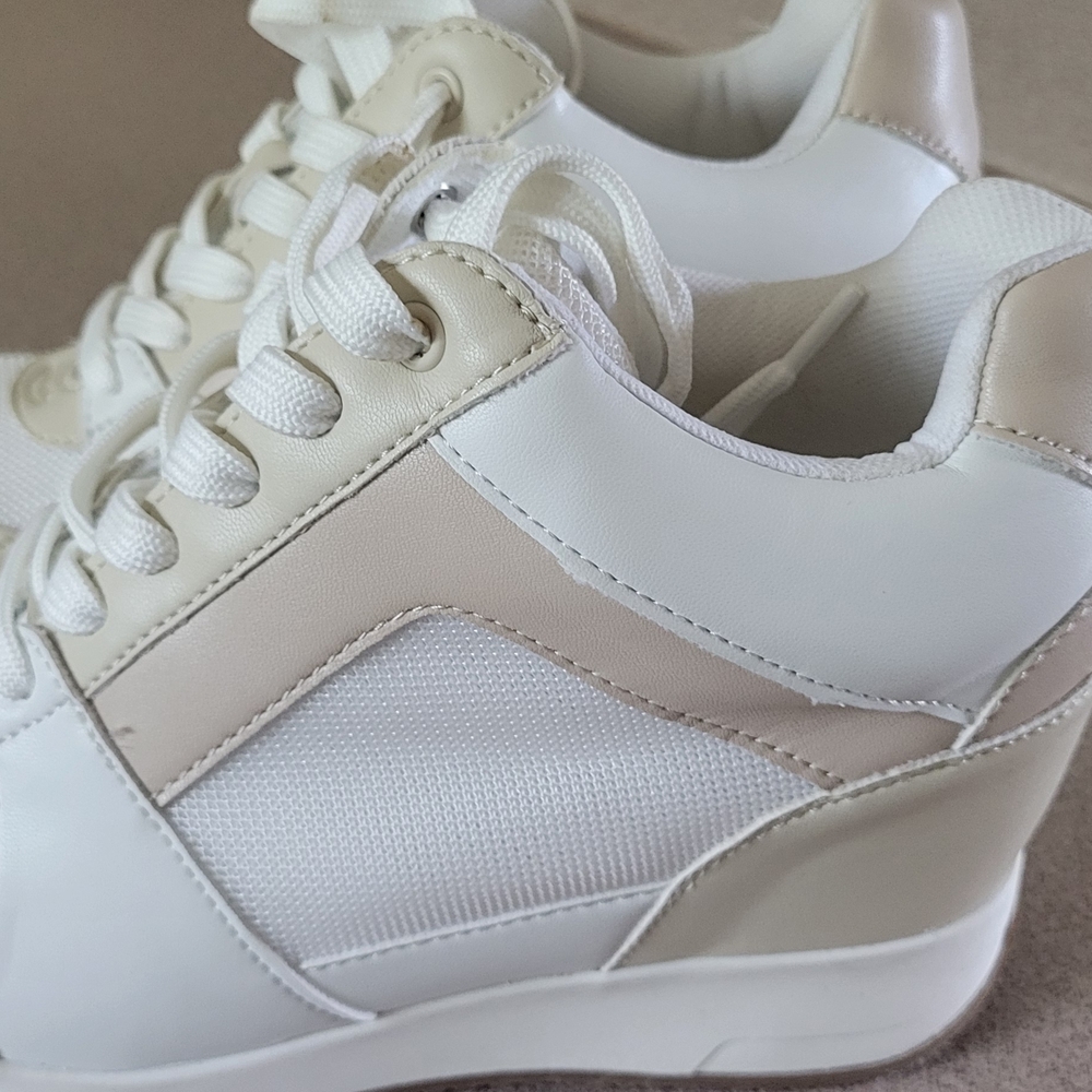 Women's White and Cream Sneakers